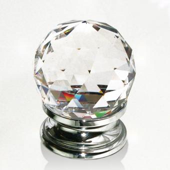 Möbelknopf Kristall Chrom 40mm 